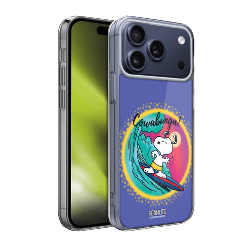 Peanuts Snoopy Boardwalk Airbrush Cowabunga Surf Soft Gel Case for Apple iPhone 17 Pro Max