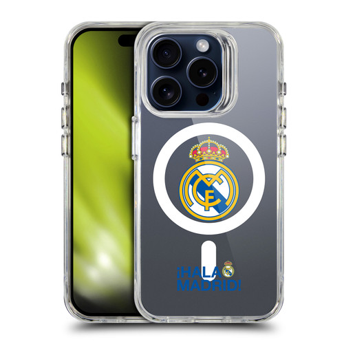 Real Madrid CF Logo Icon Hala Madrid SHOCKPROOF BUMPER CASE COMPATIBLE WITH  & MAGSAFE Apple iPhone 15 Pro