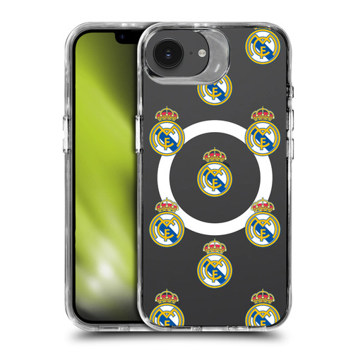 Real Madrid CF Logo Icon Pattern SHOCKPROOF BUMPER CASE COMPATIBLE WITH Apple iPhone 16e / Apple iPhone 17e & MAGSAFE