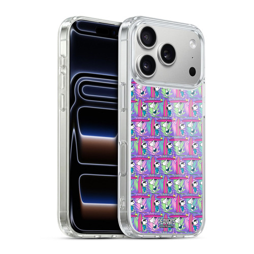 Peanuts Snoopy Aloha Disco Surf Pattern Soft Gel Case for Apple iPhone 17 Pro