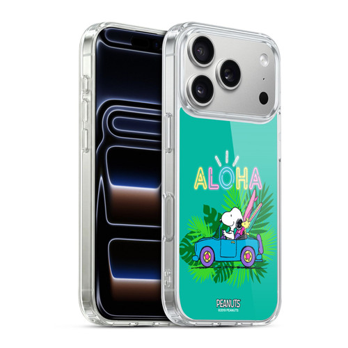 Peanuts Snoopy Aloha Disco Tropical Surf Soft Gel Case for Apple iPhone 17 Pro