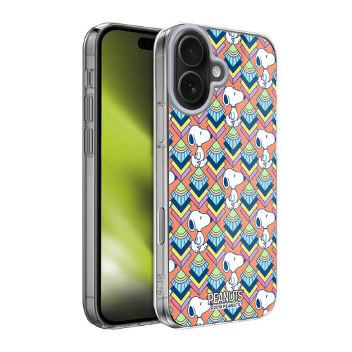 Peanuts Snoopy Deco Dreams Orange Pattern Soft Gel Case for Apple iPhone 17