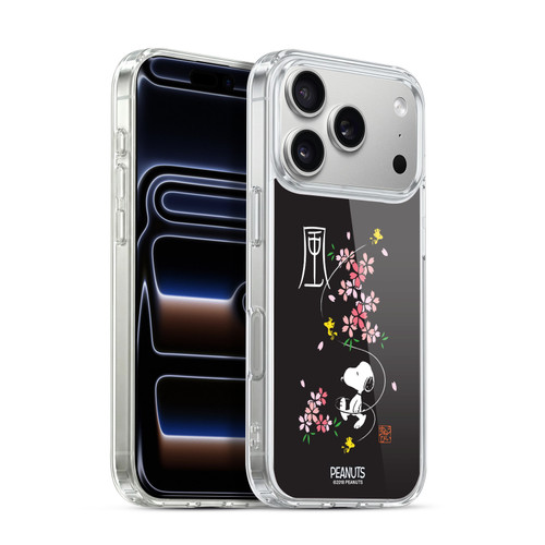 Peanuts Oriental Snoopy Cherry Blossoms Soft Gel Case for Apple iPhone 17 Pro