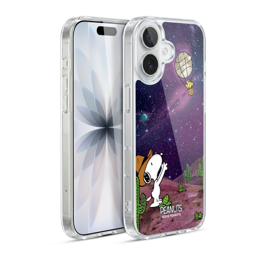 Peanuts Snoopy Space Cowboy Nebula Balloon Woodstock Soft Gel Case for Apple iPhone 17