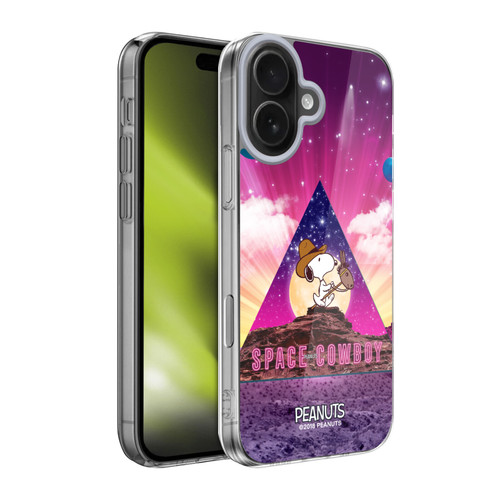 Peanuts Snoopy Space Cowboy Nebula Triangle Soft Gel Case for Apple iPhone 17