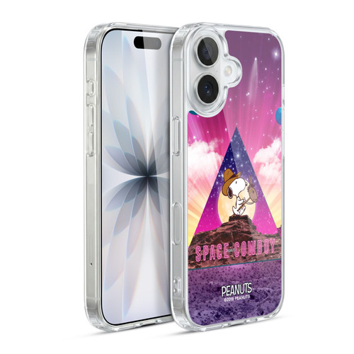 Peanuts Snoopy Space Cowboy Nebula Triangle Soft Gel Case for Apple iPhone 17