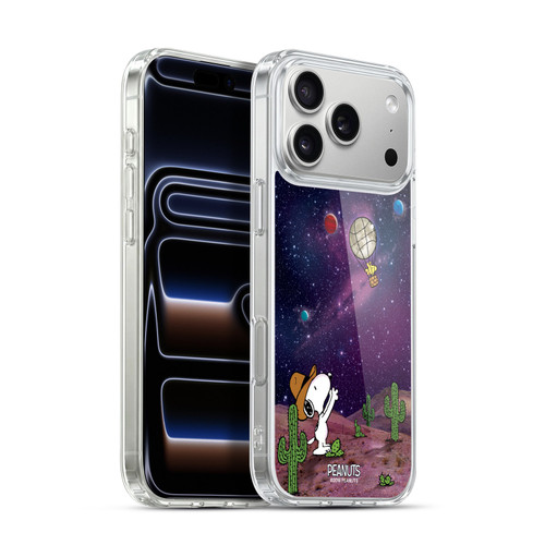 Peanuts Snoopy Space Cowboy Nebula Balloon Woodstock Soft Gel Case for Apple iPhone 17 Pro Max