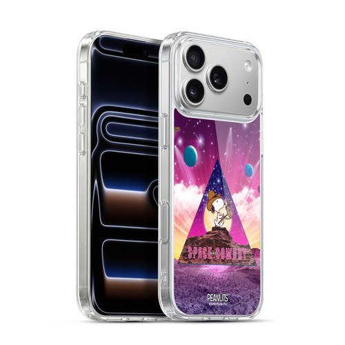 Peanuts Snoopy Space Cowboy Nebula Triangle Soft Gel Case for Apple iPhone 17 Pro Max