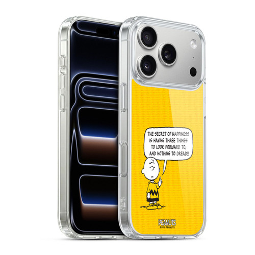 Peanuts Charlie Brown Happiness Soft Gel Case for Apple iPhone 17 Pro