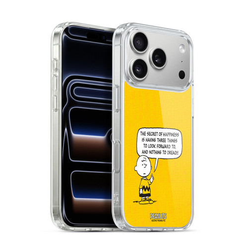 Peanuts Charlie Brown Happiness Soft Gel Case for Apple iPhone 17 Pro