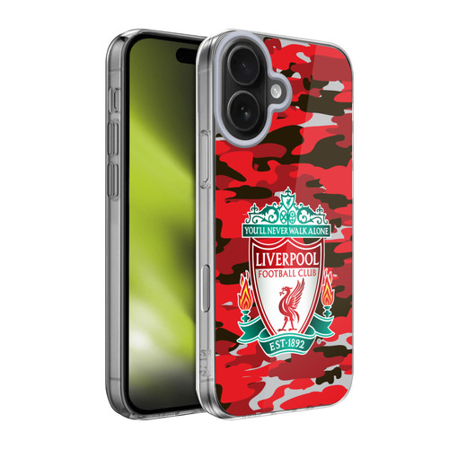 Liverpool Football Club Camou Club Colourways Crest Soft Gel Case for Apple iPhone 17 Liverpool Football Club Camou Club Colourways Crest Soft Gel Case for Apple iPhone 17
