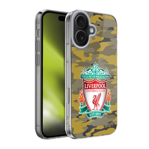 Liverpool Football Club Camou Royal Colourways Crest Soft Gel Case for Apple iPhone 17