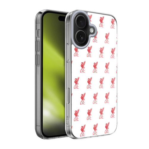 Liverpool Football Club Crest & Liverbird Patterns 1 White Soft Gel Case for Apple iPhone 17