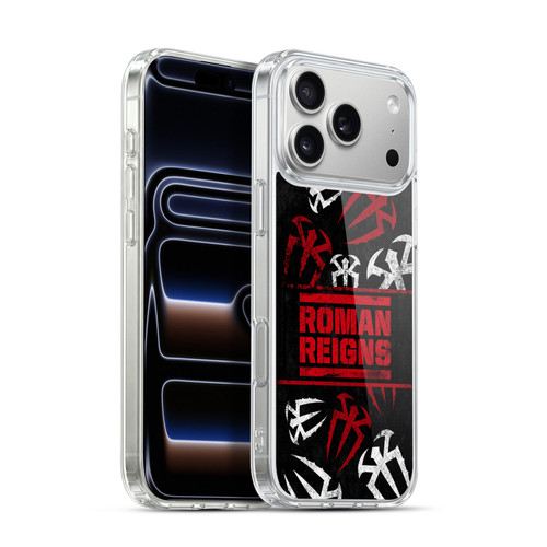 WWE Roman Reigns Logo Pattern Soft Gel Case for Apple iPhone 17 Pro Max