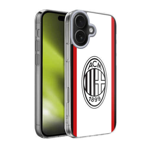 AC Milan 2024/25 Crest Kit Away Soft Gel Case for Apple iPhone 17