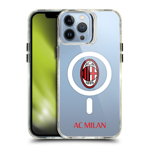 AC Milan Logo Icon Crest Logotype SHOCKPROOF BUMPER CASE COMPATIBLE WITH Apple iPhone 13 Pro Max & MAGSAFE