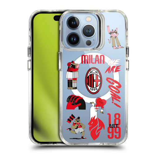 AC Milan Logo Icon Icons SHOCKPROOF BUMPER CASE COMPATIBLE WITH  & MAGSAFE Apple iPhone 13 Pro