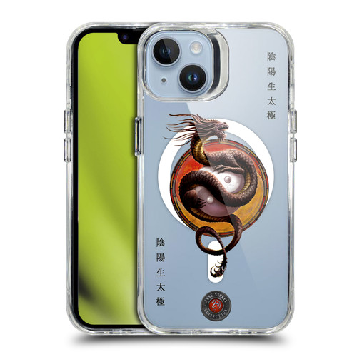Anne Stokes Mixed Fantasy Art Dragon Yin Yang Protector SHOCKPROOF BUMPER CASE COMPATIBLE WITH Apple iPhone 14 & MAGSAFE