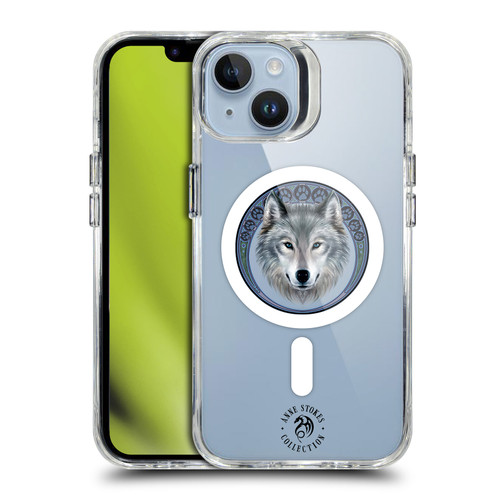 Anne Stokes Mixed Fantasy Art Wolf Head SHOCKPROOF BUMPER CASE COMPATIBLE WITH Apple iPhone 14 & MAGSAFE