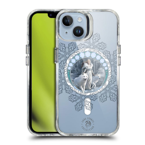 Anne Stokes Mixed Fantasy Art Wolf Winter Guardian SHOCKPROOF BUMPER CASE COMPATIBLE WITH Apple iPhone 14 & MAGSAFE