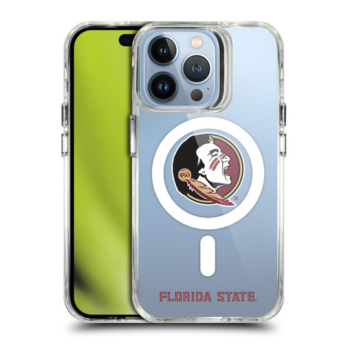 Florida State University FSU Florida State University Logotype SHOCKPROOF BUMPER CASE COMPATIBLE WITH Apple iPhone 13 Pro & MAGSAFE