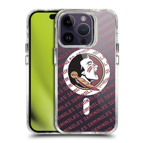 Florida State University FSU Florida State University Pattern SHOCKPROOF BUMPER CASE COMPATIBLE WITH Apple iPhone 14 Pro & MAGSAFE