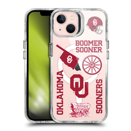 University of Oklahoma OU The University of Oklahoma Icons SHOCKPROOF BUMPER CASE COMPATIBLE WITH Apple iPhone 13 & MAGSAFE