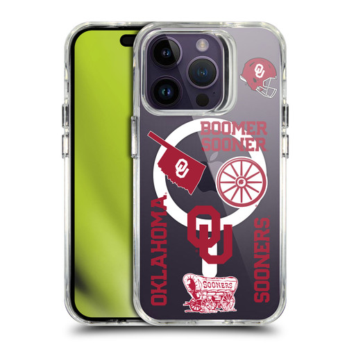 University of Oklahoma OU The University of Oklahoma Icons SHOCKPROOF BUMPER CASE COMPATIBLE WITH Apple iPhone 14 Pro & MAGSAFE