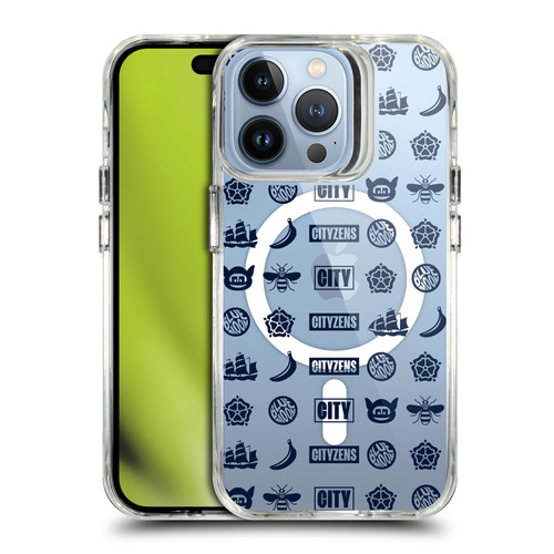 Manchester City Man City FC Logo Icon City Glyphs SHOCKPROOF BUMPER CASE COMPATIBLE WITH Apple iPhone 13 Pro & MAGSAFE