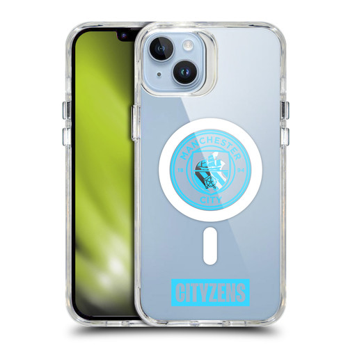 Manchester City Man City FC Logo Icon Cityzens SHOCKPROOF BUMPER CASE COMPATIBLE WITH Apple iPhone 14 Plus & MAGSAFE