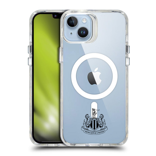 Newcastle United Football Club Logo Icon Crest Minimalist Black SHOCKPROOF BUMPER CASE COMPATIBLE WITH Apple iPhone 14 Plus & MAGSAFE