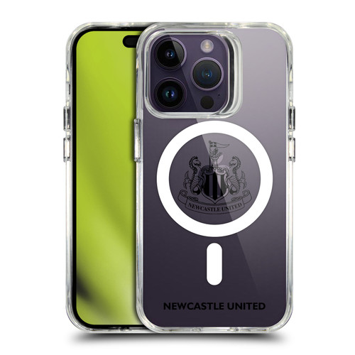 Newcastle United Football Club Logo Icon Crest Logotype Black SHOCKPROOF BUMPER CASE COMPATIBLE WITH Apple iPhone 14 Pro & MAGSAFE