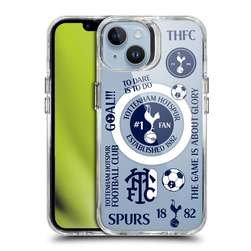 Tottenham Hotspur F.C. Logo Icon Cockerel Pattern SHOCKPROOF BUMPER CASE COMPATIBLE WITH Apple iPhone 14 & MAGSAFE