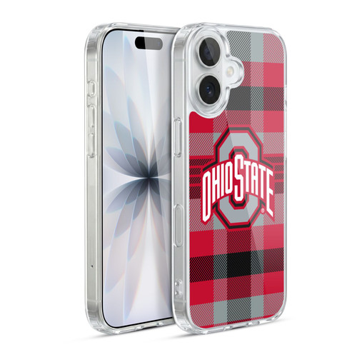 Ohio State University Logo Plaid Soft Gel Case for Apple iPhone 17