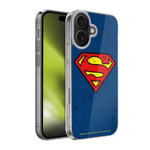 Superman DC Comics Logos Distressed Look Soft Gel Case for Apple iPhone 17