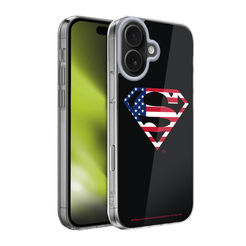 Superman DC Comics Logos U.S. Flag 2 Soft Gel Case for Apple iPhone 17