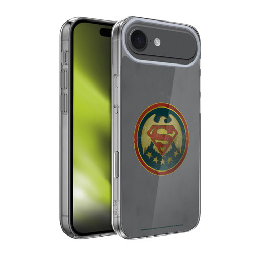 Superman DC Comics Logos Distressed Look Badge Soft Gel Case for Apple iPhone 17 Air