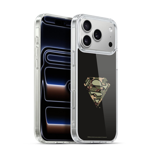 Superman DC Comics Logos Camouflage Soft Gel Case for Apple iPhone 17 Pro Max