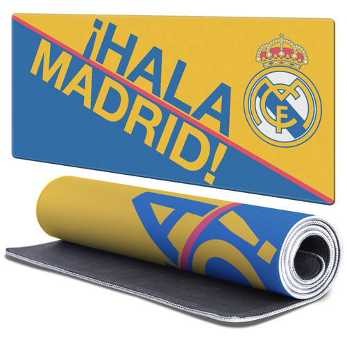 Real Madrid CF Badge Logo Hala Madrid Gaming Office Desk PC Keyboard Mouse Mat Pad - XL