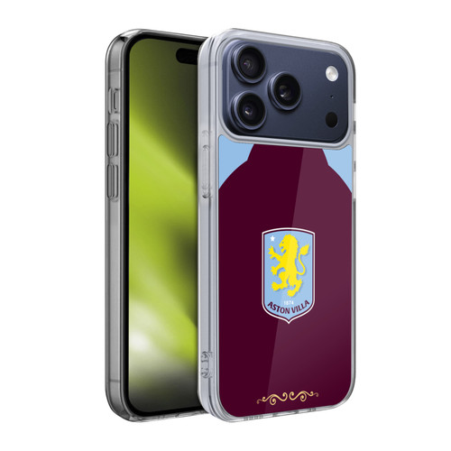 Aston Villa Football Club 2025/26 Crest Kit Home Soft Gel Case for Apple iPhone 17 Pro