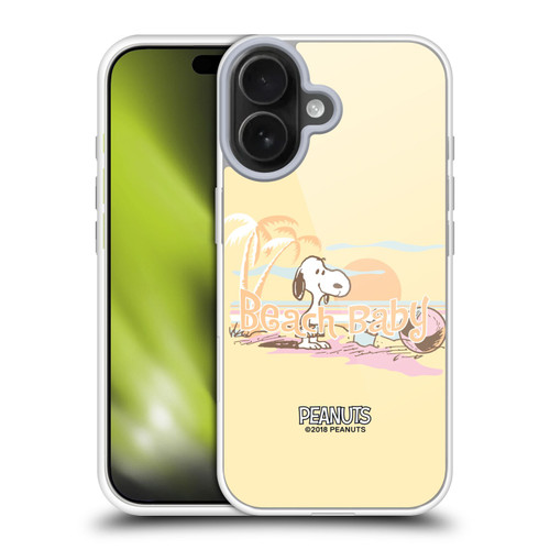 Peanuts Beach Snoopy Sunset Soft Gel Case for Apple iPhone 17