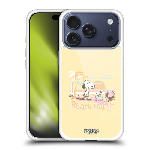 Peanuts Beach Snoopy Sunset Soft Gel Case for Apple iPhone 17 Pro