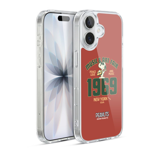Peanuts Woodstock 50th Snoopy Guitar 1969 Soft Gel Case for Apple iPhone 17