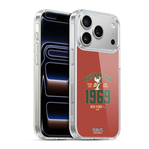 Peanuts Woodstock 50th Snoopy Guitar 1969 Soft Gel Case for Apple iPhone 17 Pro