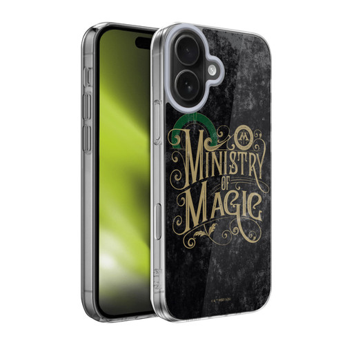 Harry Potter Locations Typography Ministry Of Magic Soft Gel Case for Apple iPhone 17