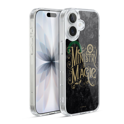 Harry Potter Locations Typography Ministry Of Magic Soft Gel Case for Apple iPhone 17