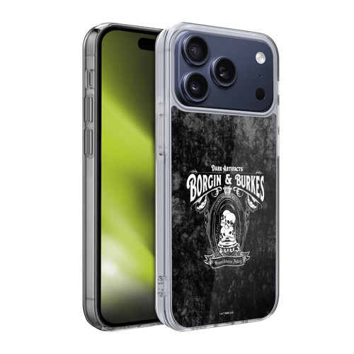 Harry Potter Locations Typography Borgin & Burkes Soft Gel Case for Apple iPhone 17 Pro