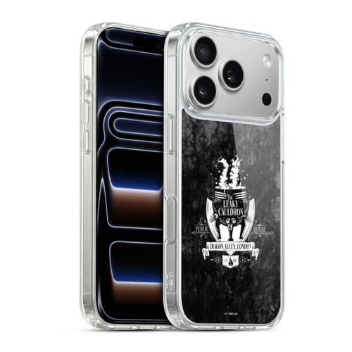 Harry Potter Locations Typography The Leaky Cauldron Soft Gel Case for Apple iPhone 17 Pro