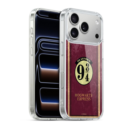 Harry Potter Locations Typography Platform 9 3/4 Soft Gel Case for Apple iPhone 17 Pro