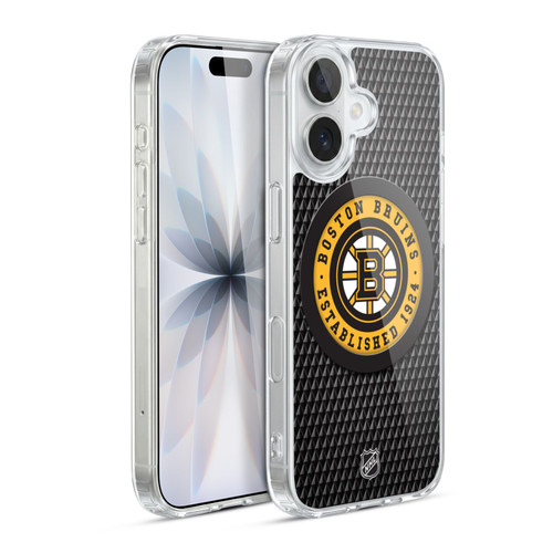 NHL Boston Bruins Puck Texture Soft Gel Case for Apple iPhone 17